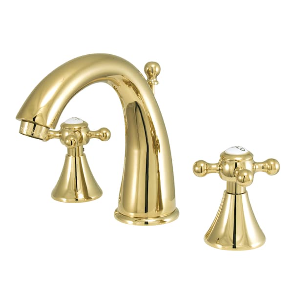 Kingston Brass 8" Widespread Bathroom Faucet, Polished Brass KS2972BX - main